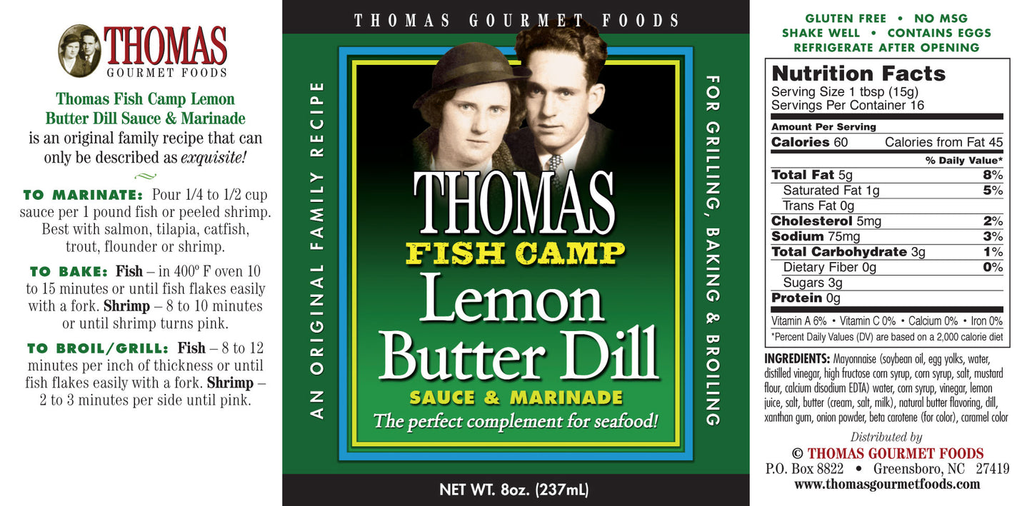 Thomas Fish Camp Lemon Butter Dill Sauce & Marinade